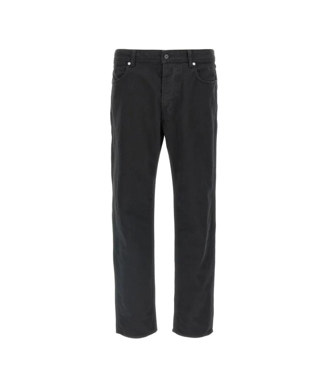 STONE ISLAND Черные хлопковые прямые джинсы, фото 1