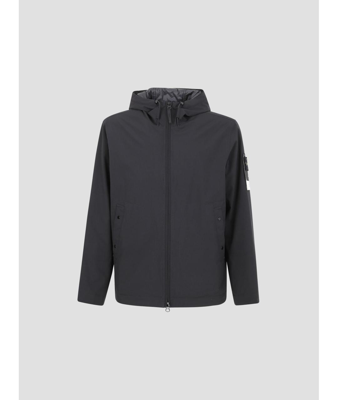 STONE ISLAND Черная полиэстеровая куртка, фото 4