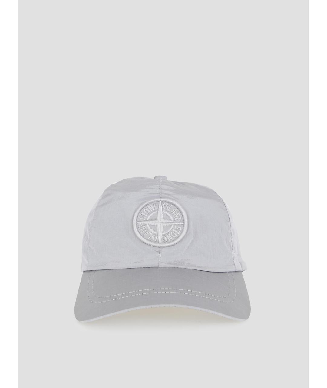 STONE ISLAND Серая синтетическая кепка/бейсболка, фото 4