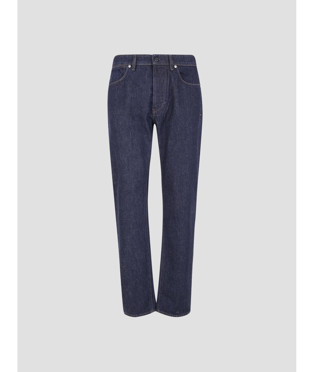 STONE ISLAND Синие хлопковые прямые джинсы, фото 4