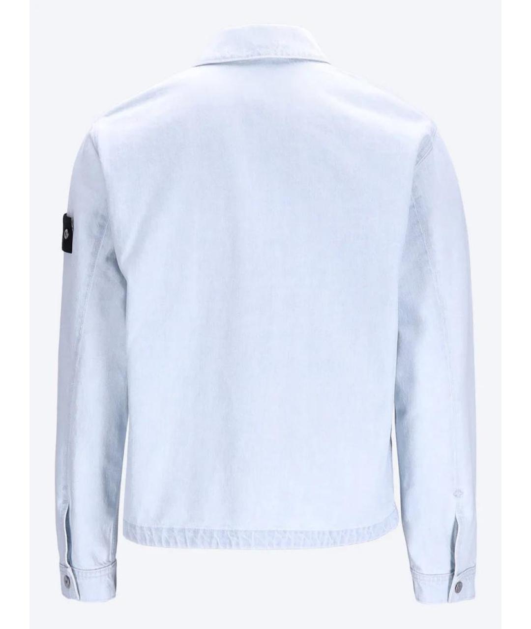 STONE ISLAND Голубая хлопковая куртка, фото 2