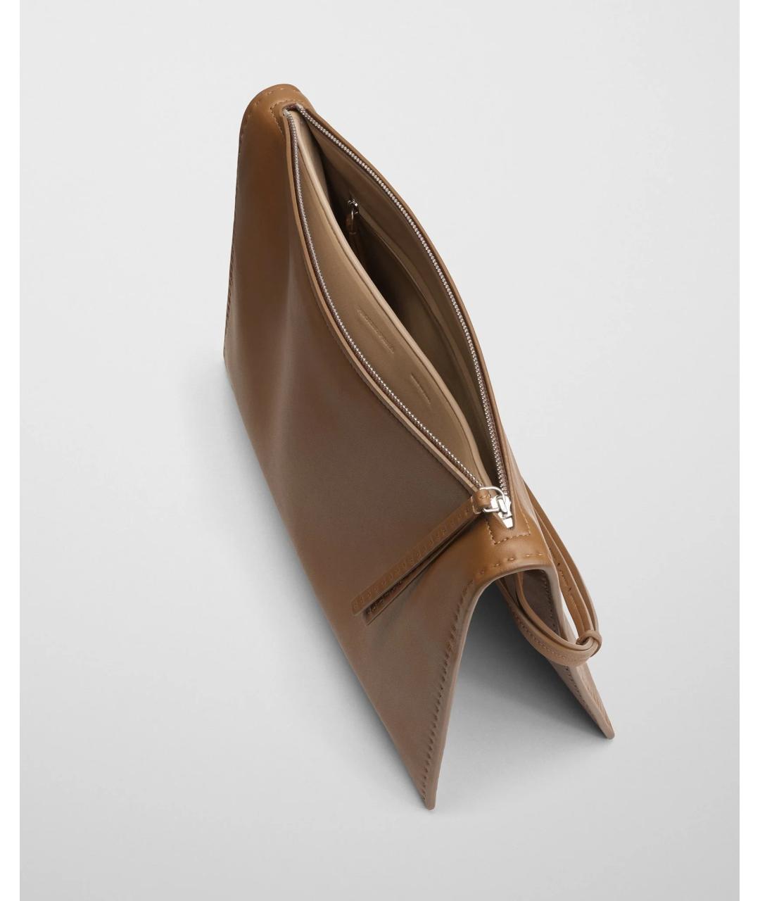 PHOEBE PHILO Коричневая кожаная сумка через плечо, фото 3