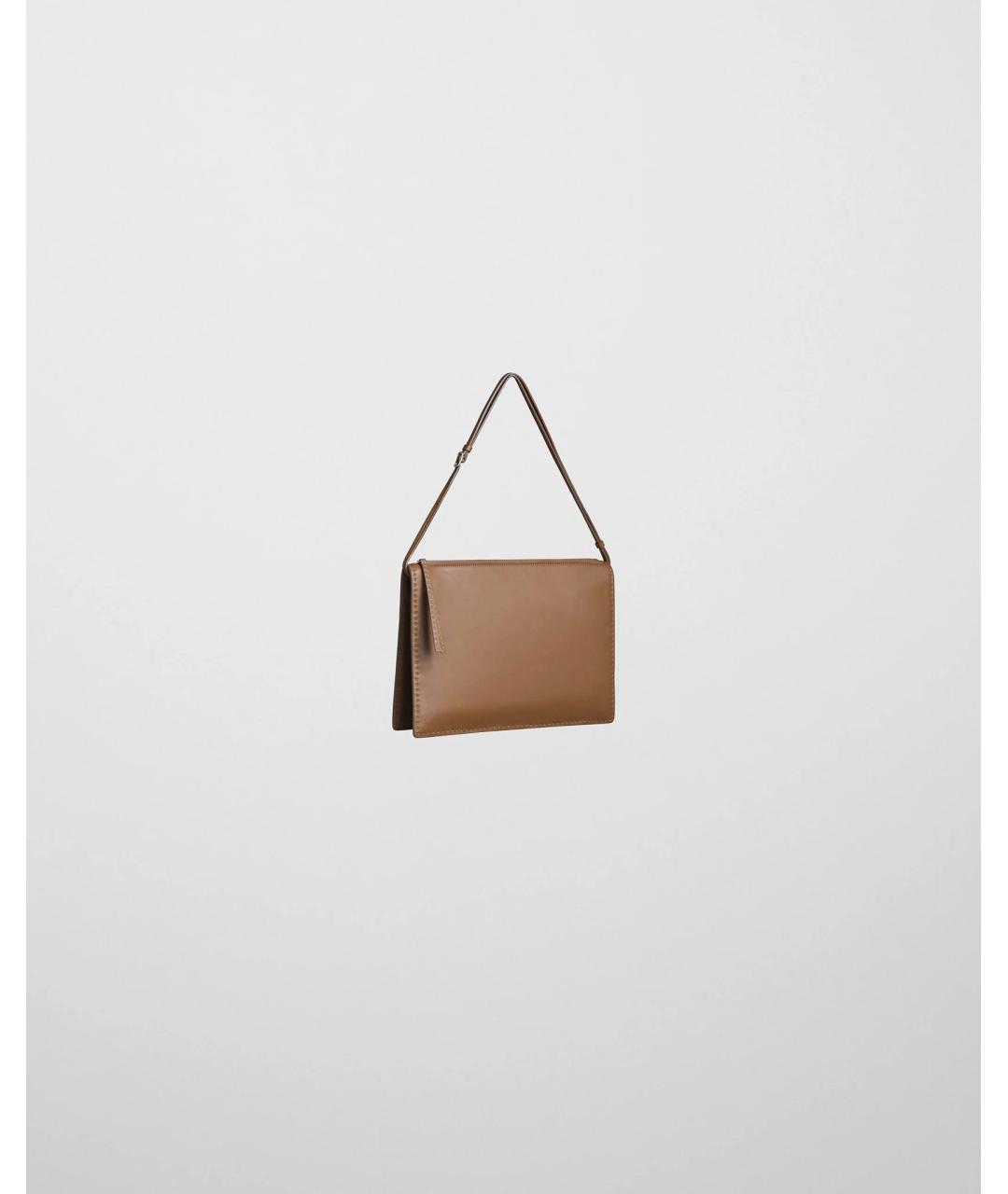 PHOEBE PHILO Коричневая кожаная сумка через плечо, фото 2