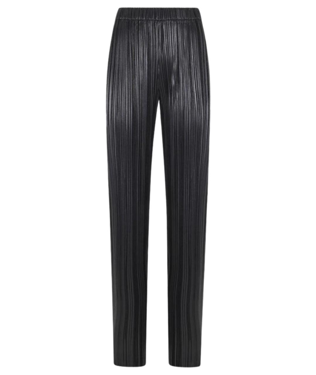 PHOEBE PHILO Черные полиэстеровые прямые брюки, фото 1