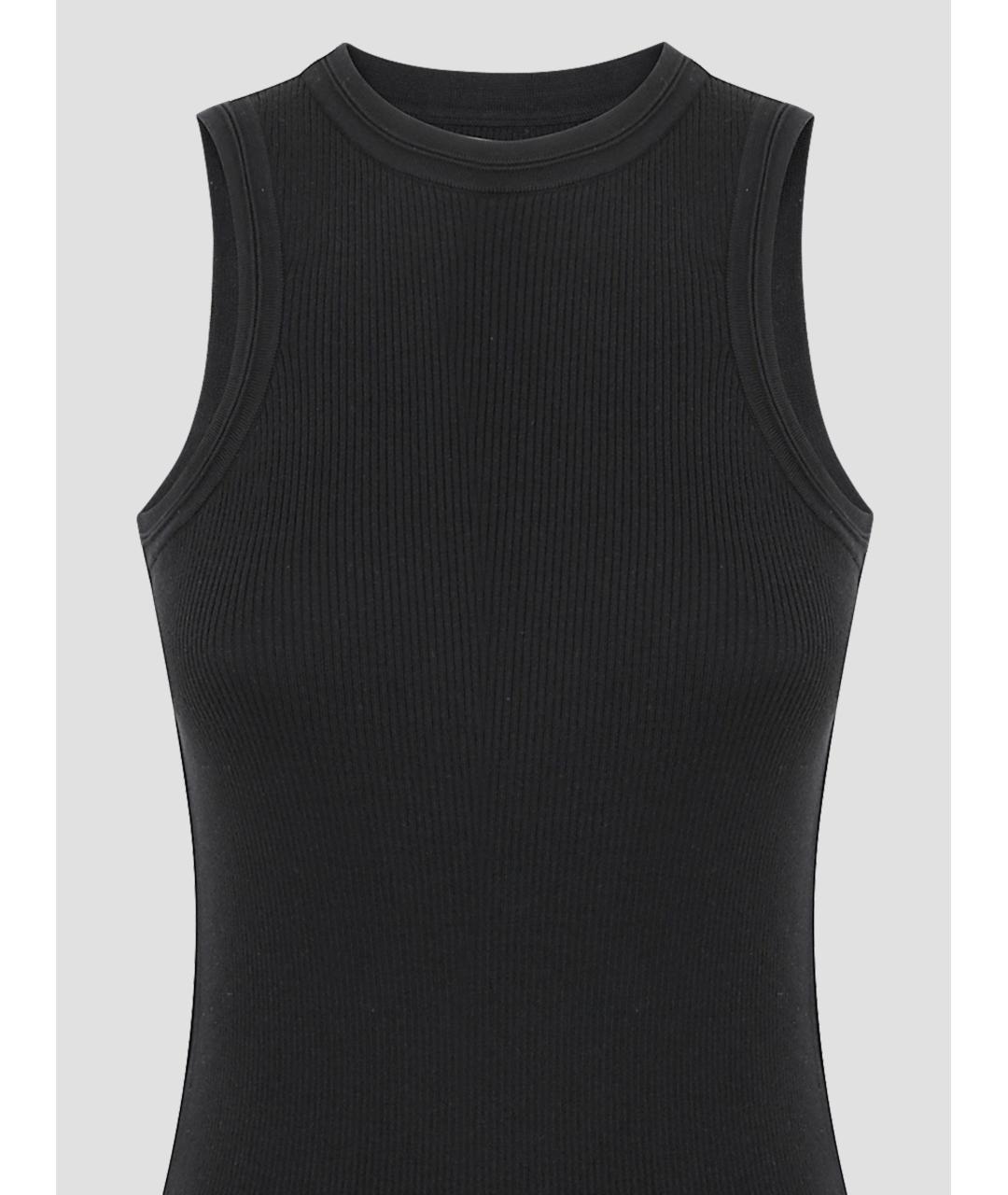 PHOEBE PHILO Черная хлопковая майка, фото 3