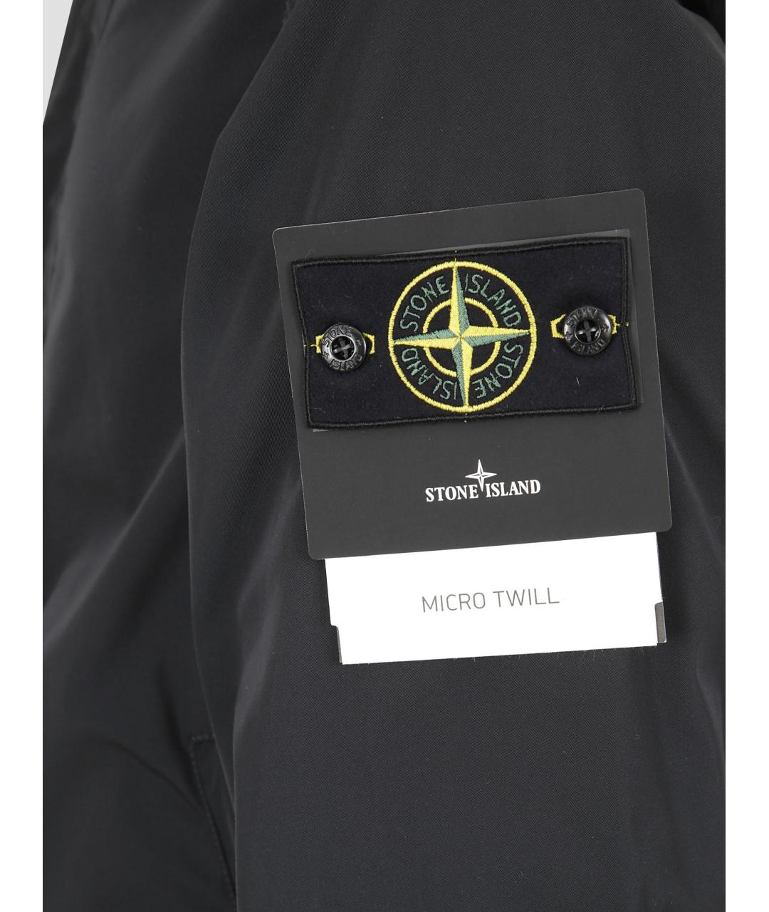 STONE ISLAND Черная полиэстеровая куртка, фото 3
