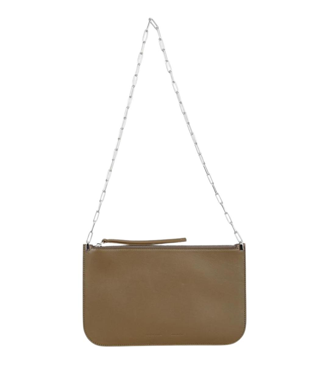 PHOEBE PHILO Хаки кожаная сумка через плечо, фото 1