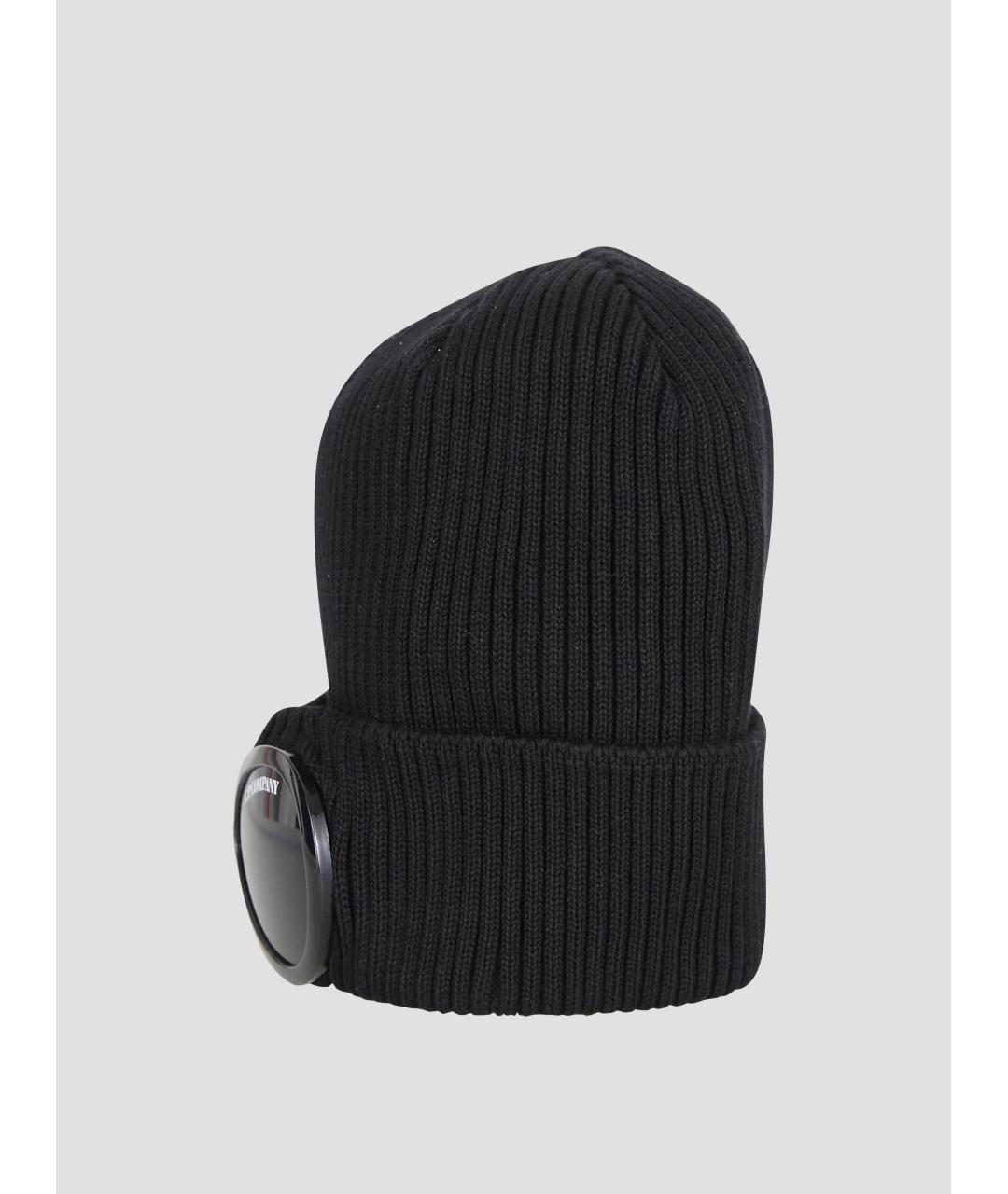CP COMPANY Черная хлопковая шапка, фото 3