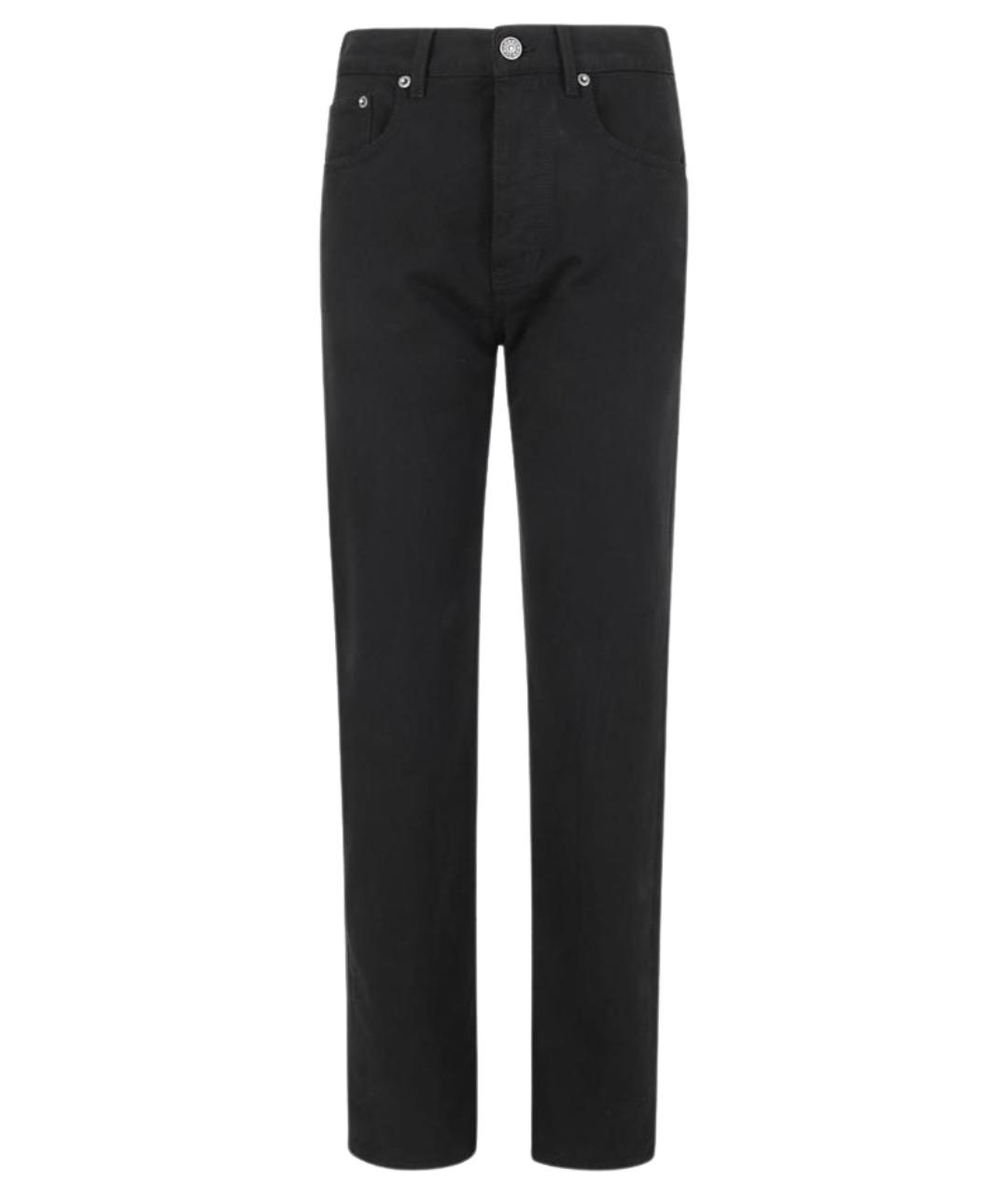 PHOEBE PHILO Черные хлопковые прямые джинсы, фото 1