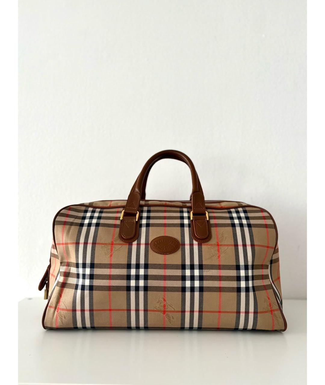 BURBERRY Бежевая дорожная/спортивная сумка, фото 8