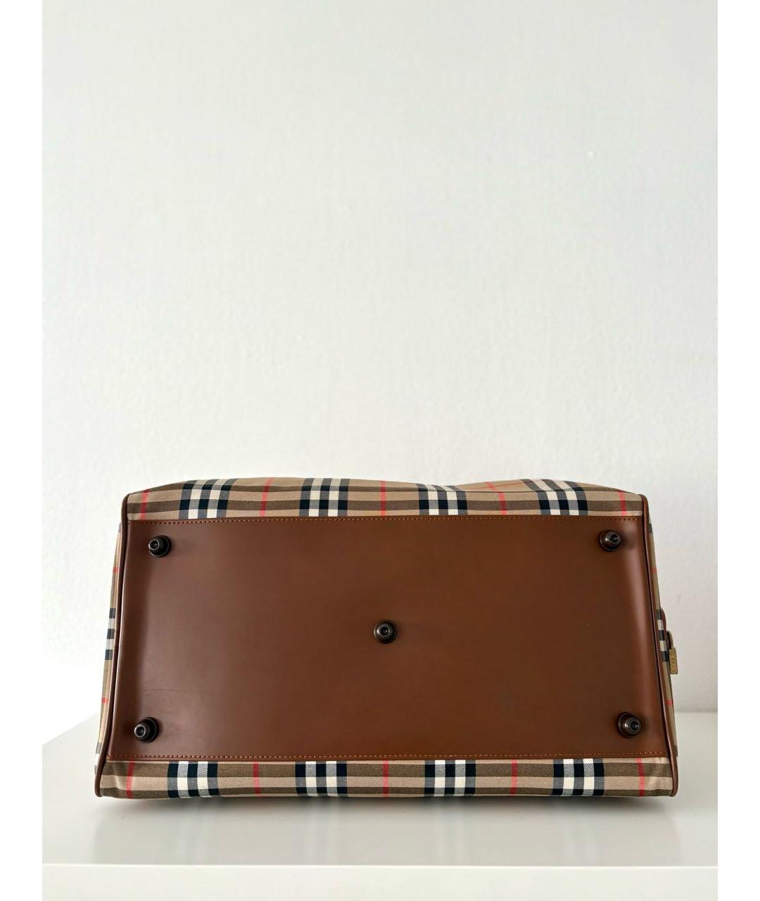 BURBERRY Бежевая дорожная/спортивная сумка, фото 6