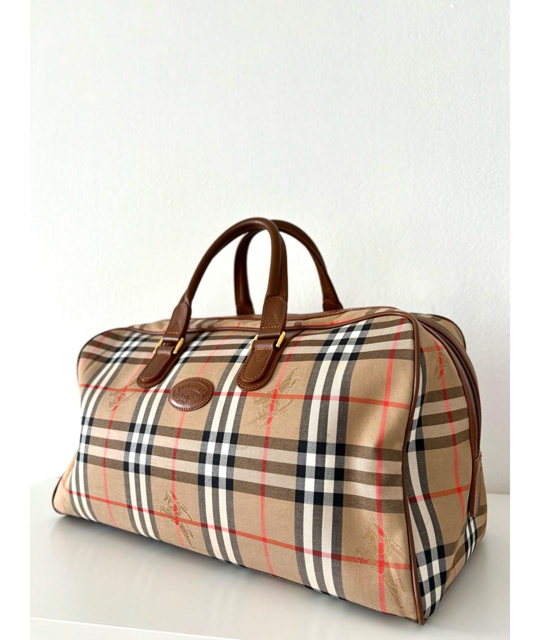 BURBERRY Бежевая дорожная/спортивная сумка, фото 2