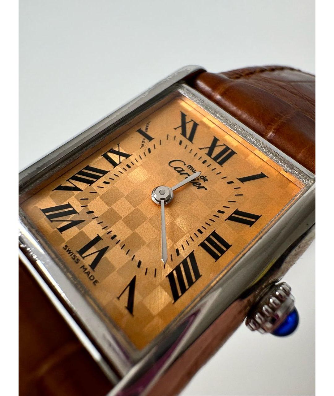 CARTIER Коричневые серебряные часы, фото 2