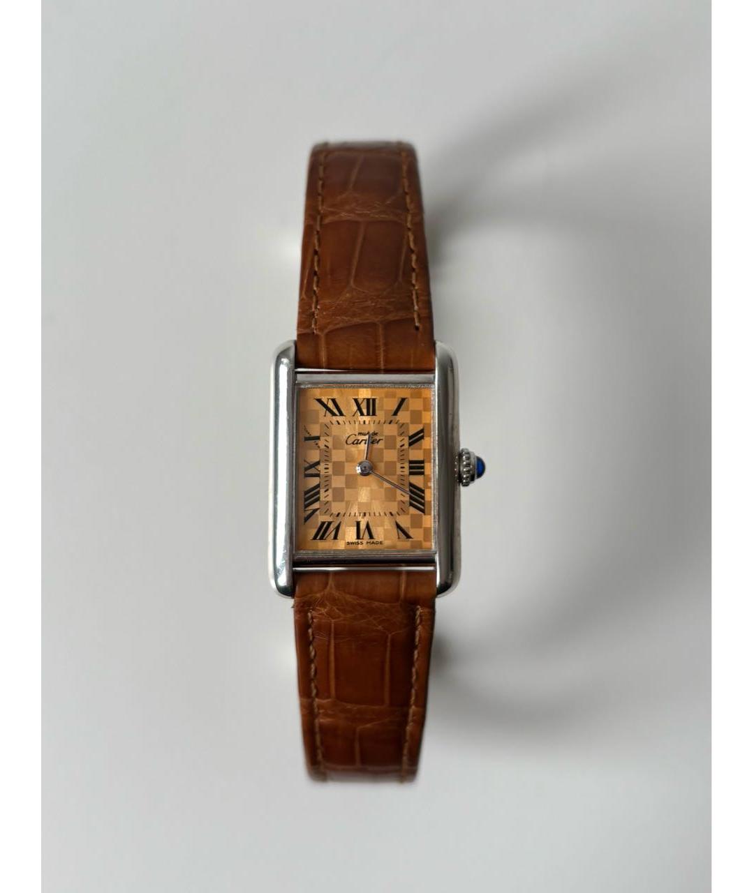 CARTIER Коричневые серебряные часы, фото 8