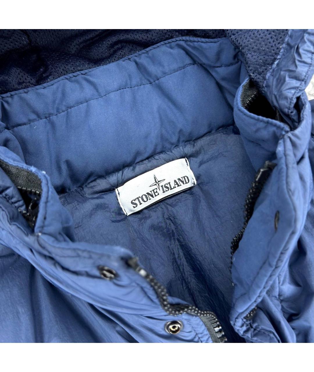 STONE ISLAND Темно-синий пуховик, фото 3