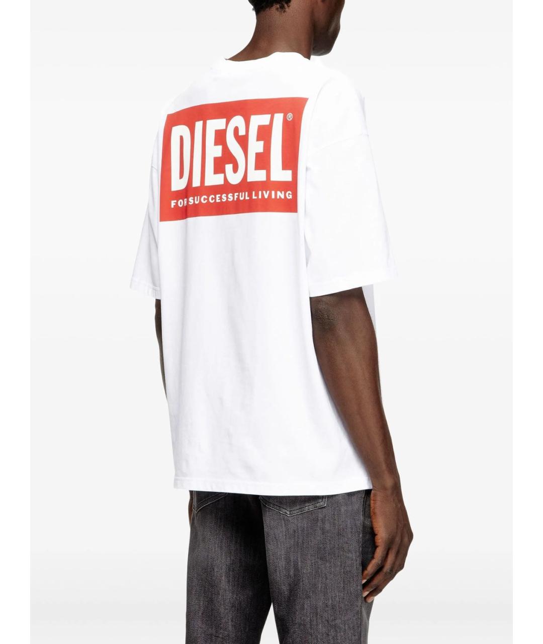 DIESEL Белая хлопковая футболка, фото 2