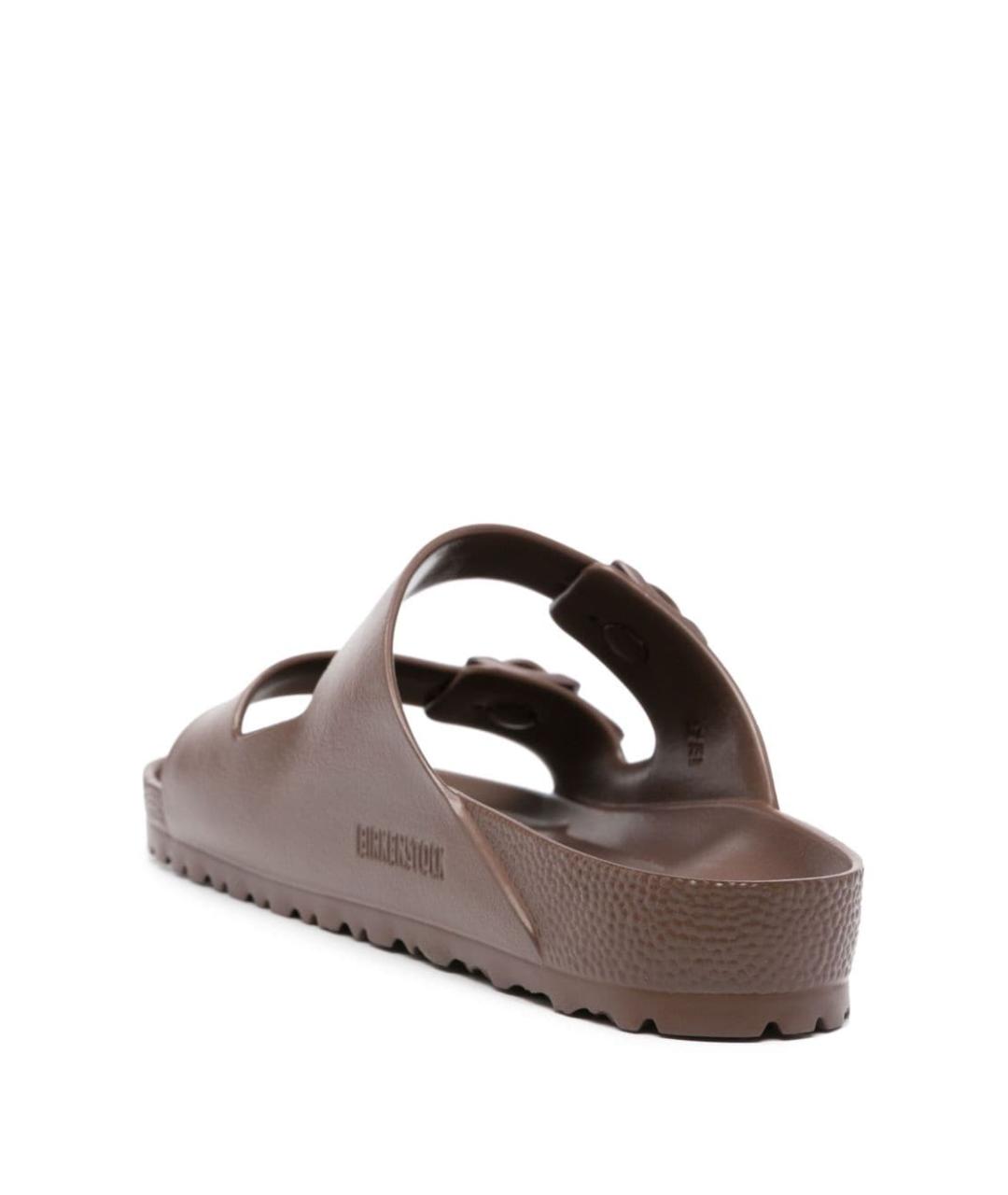 BIRKENSTOCK Коричневые кожаные сандалии, фото 4