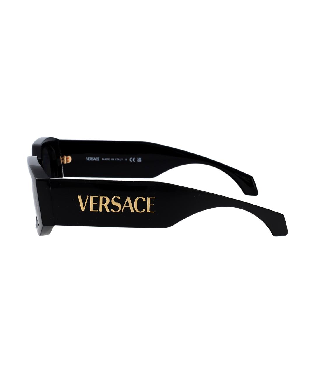 VERSACE Черные металлические солнцезащитные очки, фото 3