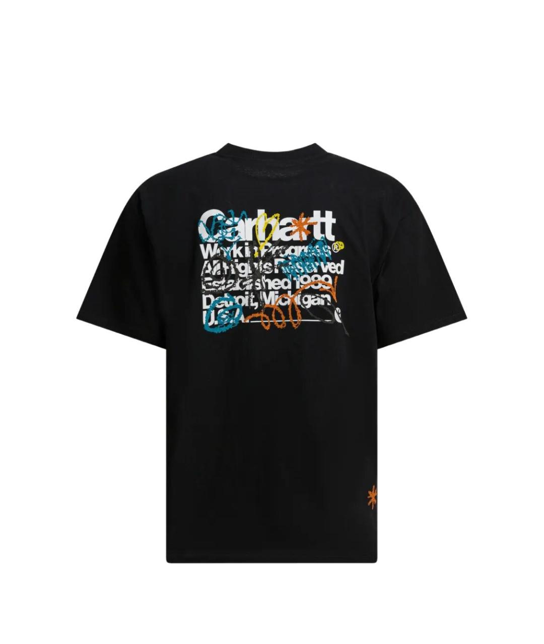 CARHARTT WIP Черная хлопковая футболка, фото 5
