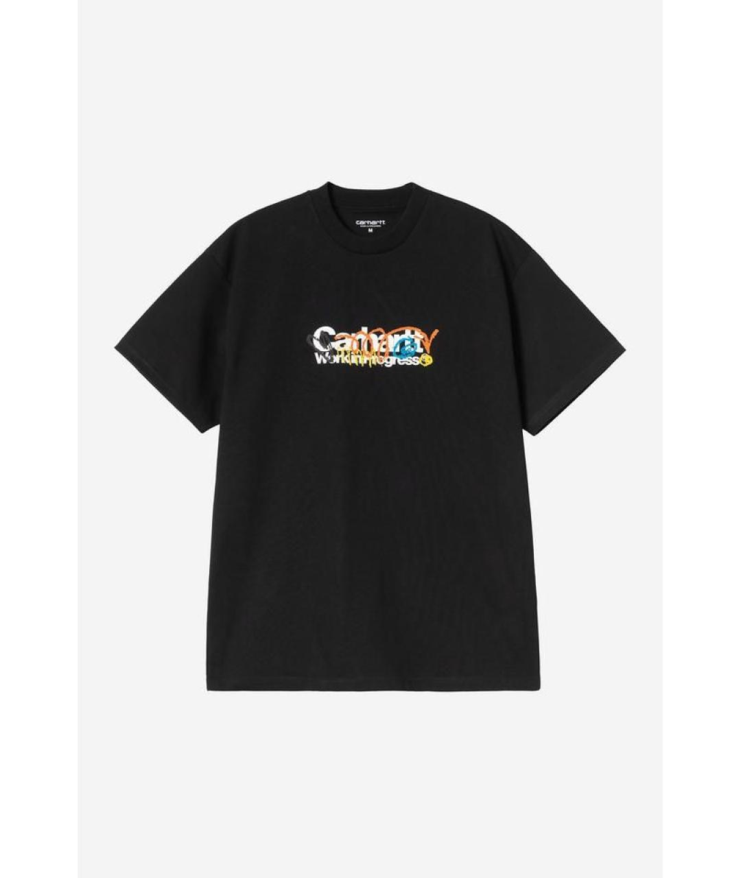 CARHARTT WIP Черная хлопковая футболка, фото 2