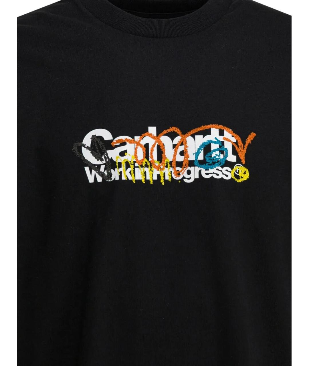 CARHARTT WIP Черная хлопковая футболка, фото 4