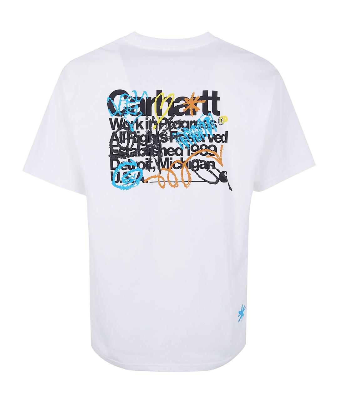 CARHARTT WIP Белая хлопковая футболка, фото 4