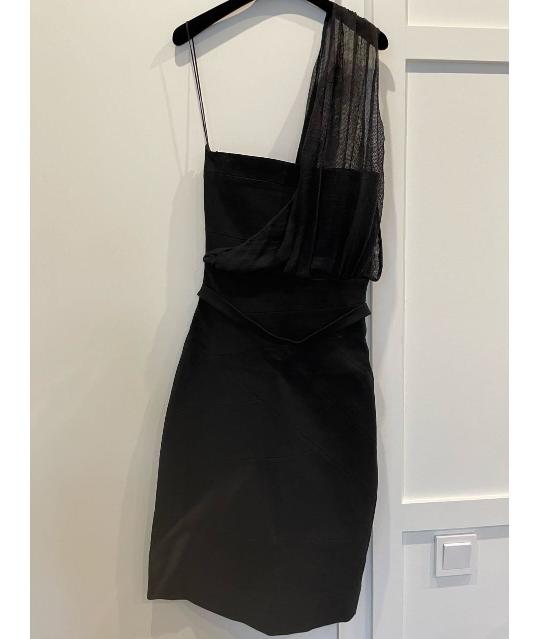 FENDI Черное вискозное повседневное платье, фото 2