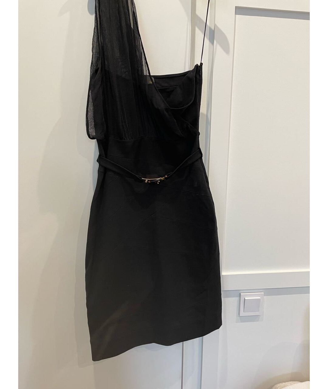 FENDI Черное вискозное повседневное платье, фото 6
