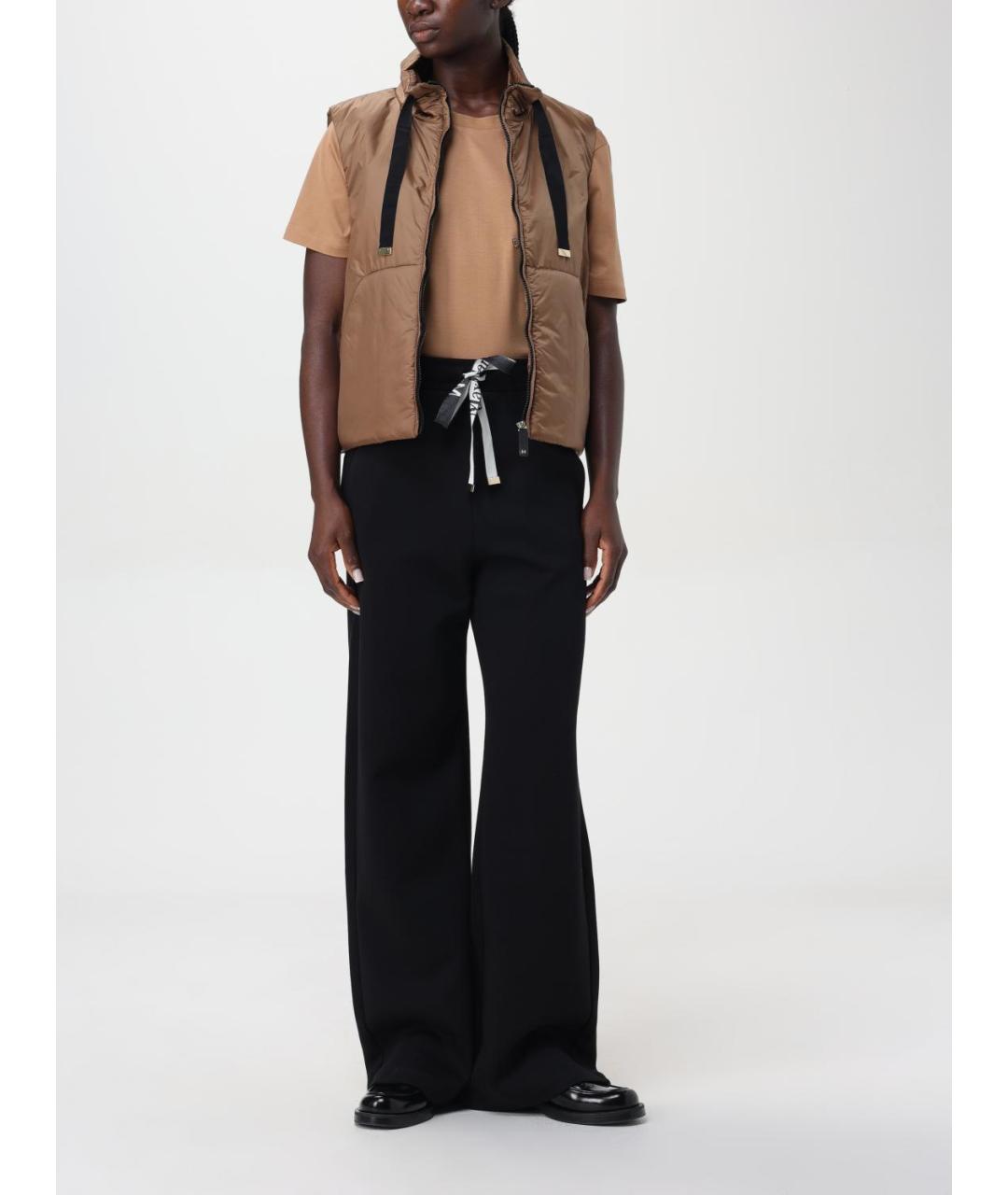 MAX MARA Бежевая хлопковая футболка, фото 2