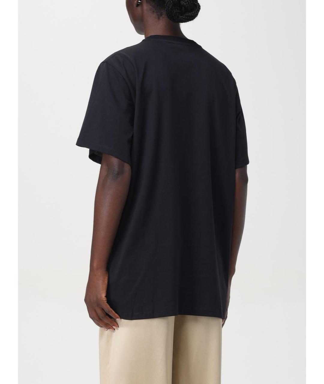 MAX MARA Черная хлопковая футболка, фото 2