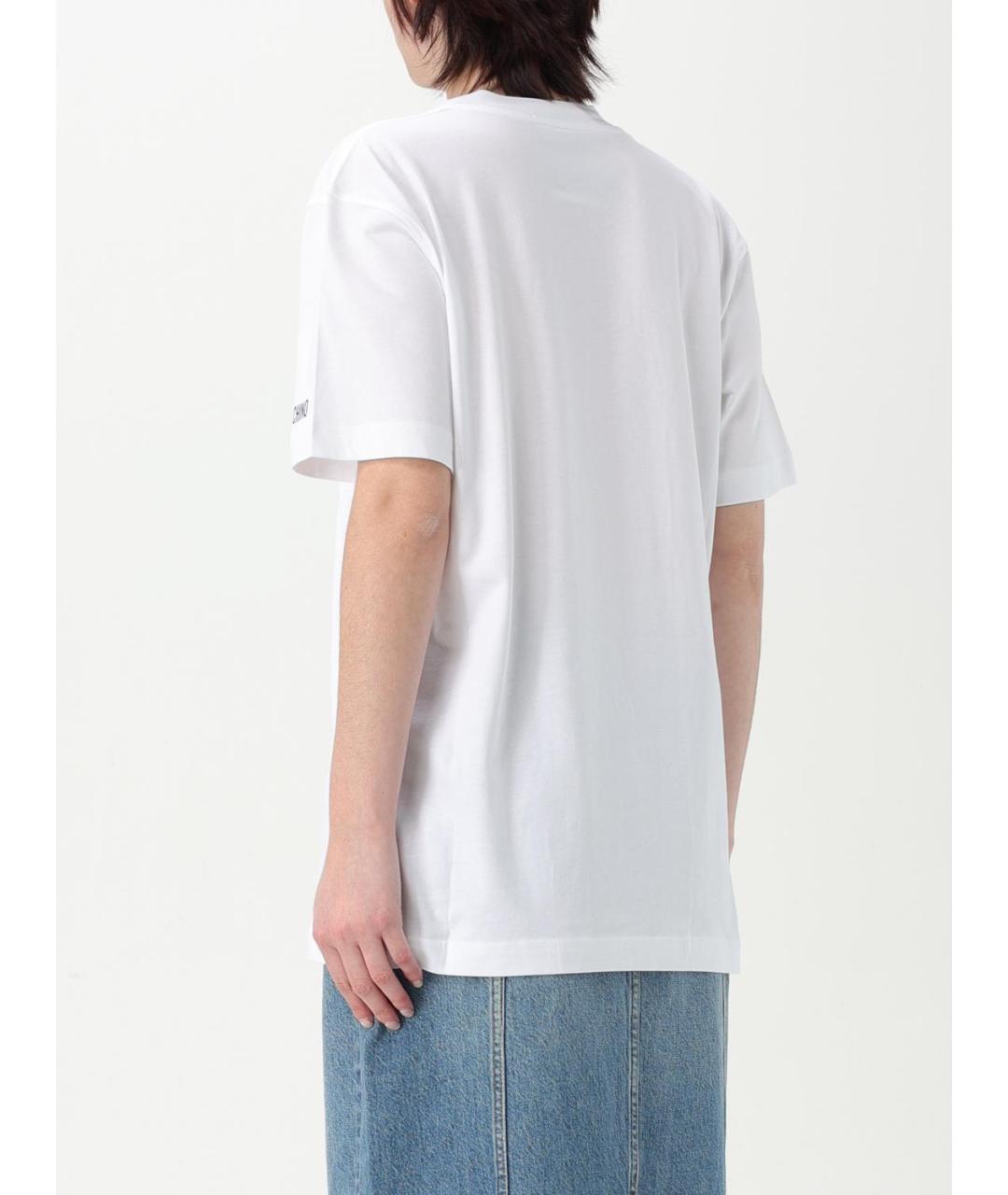 MOSCHINO Белая хлопковая футболка, фото 2