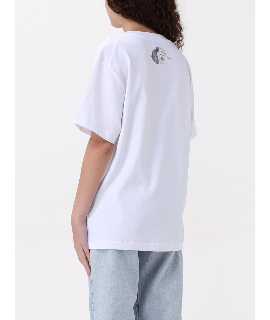 MOSCHINO JEANS Белая хлопковая футболка, фото 3