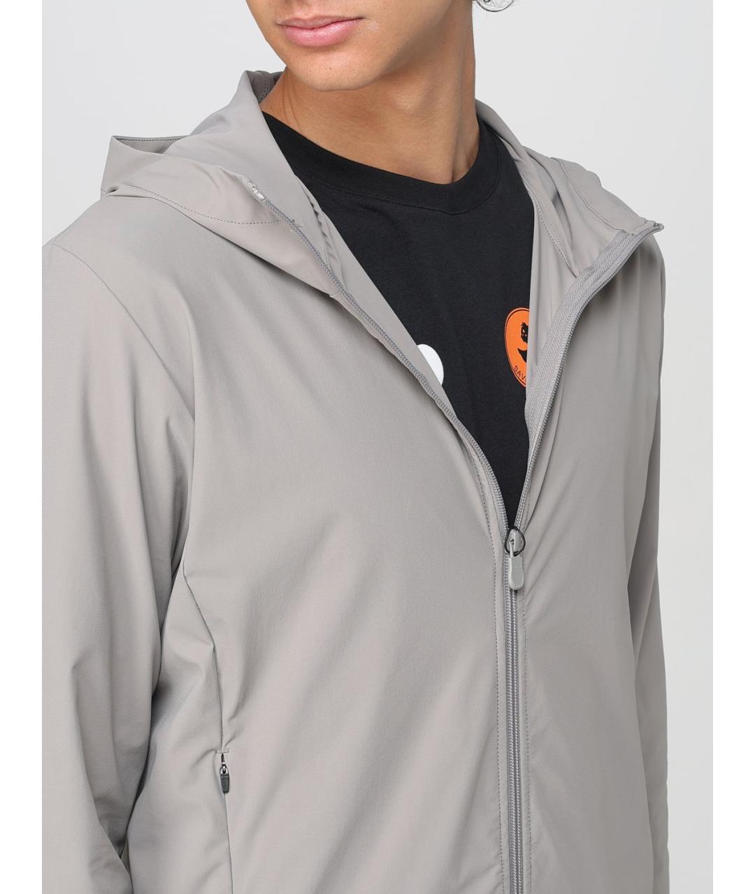 SAVE THE DUCK Серая полиамидовая куртка, фото 4