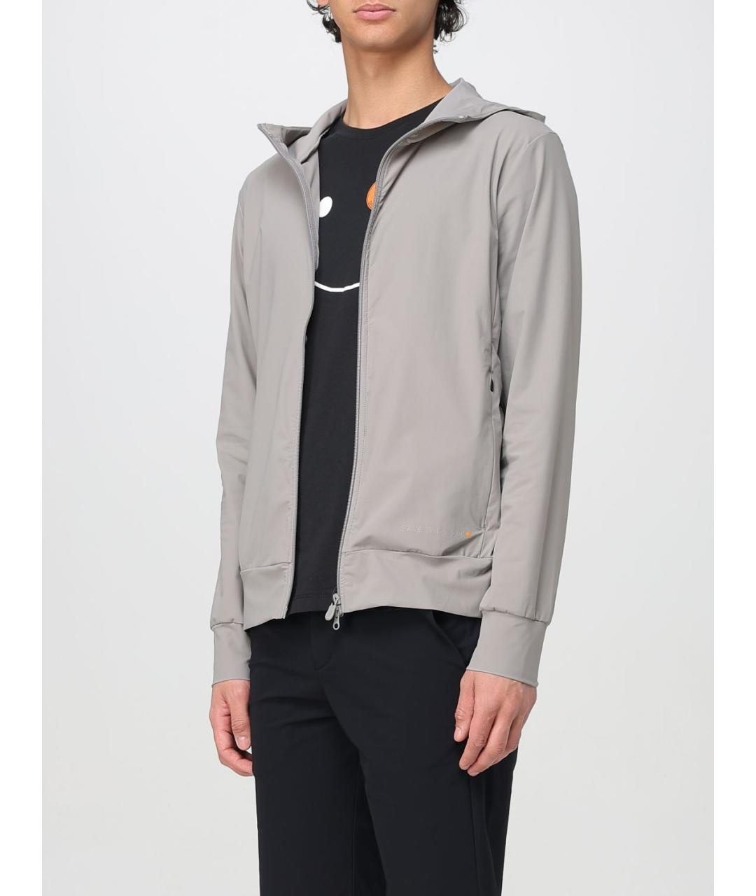 SAVE THE DUCK Серая полиамидовая куртка, фото 3