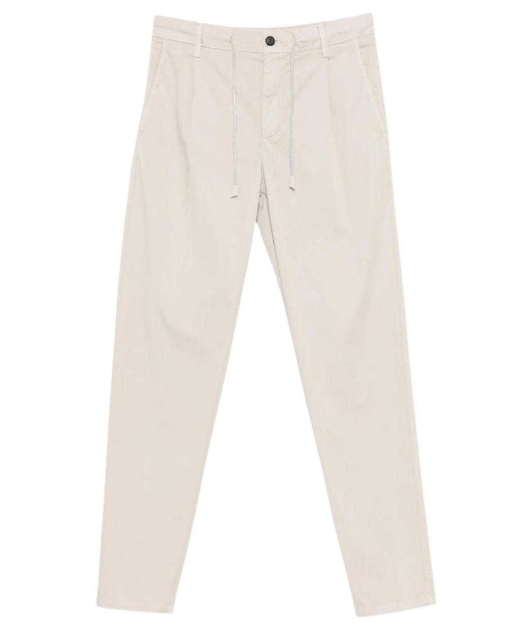 ELEVENTY Бежевые хлопковые повседневные брюки, фото 1