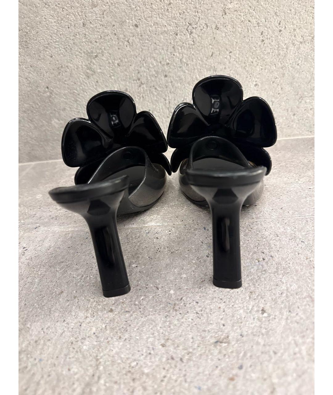 LOEWE Черные резиновые мюли, фото 5