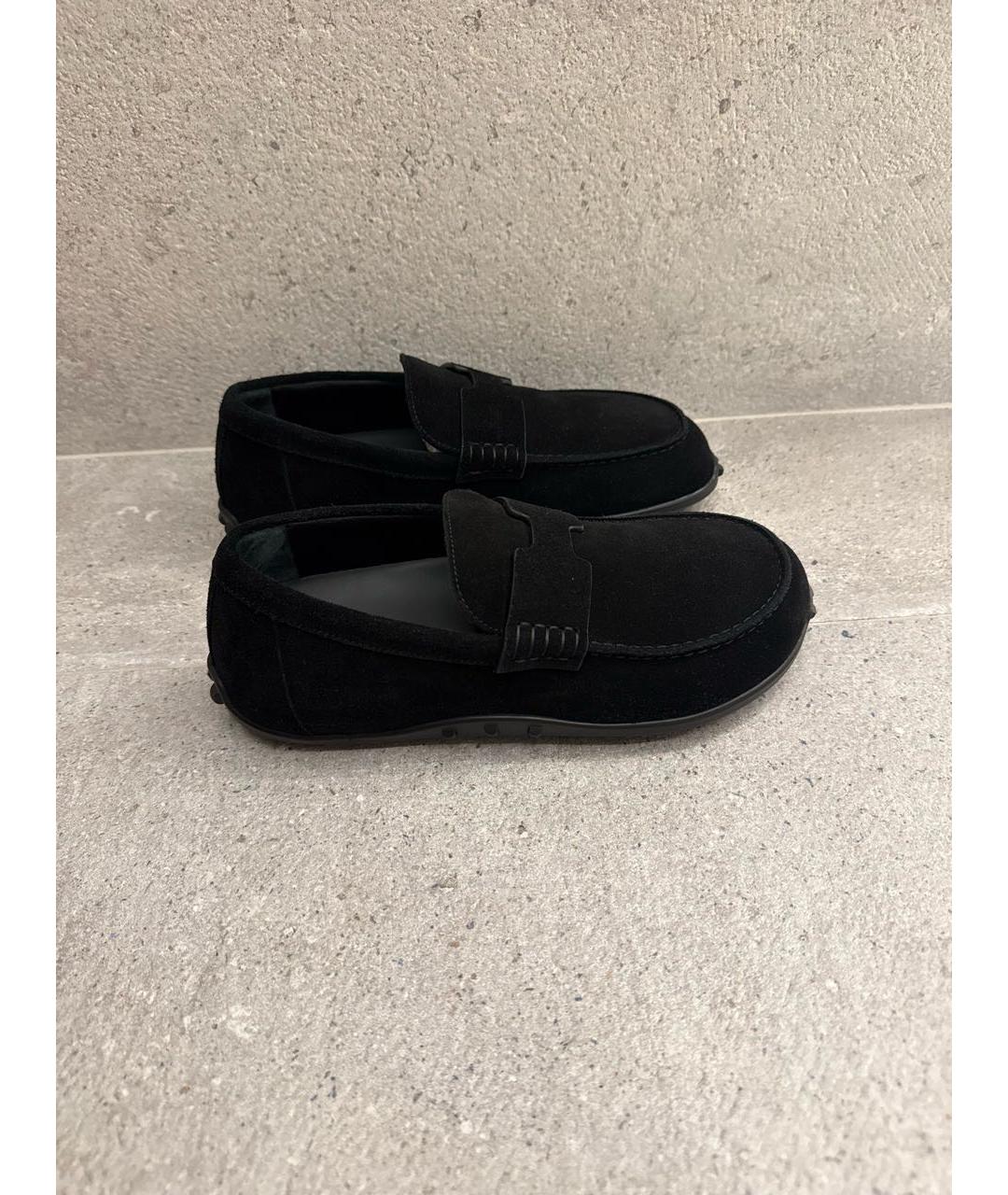 HERMES Черные замшевые мокасины, фото 4