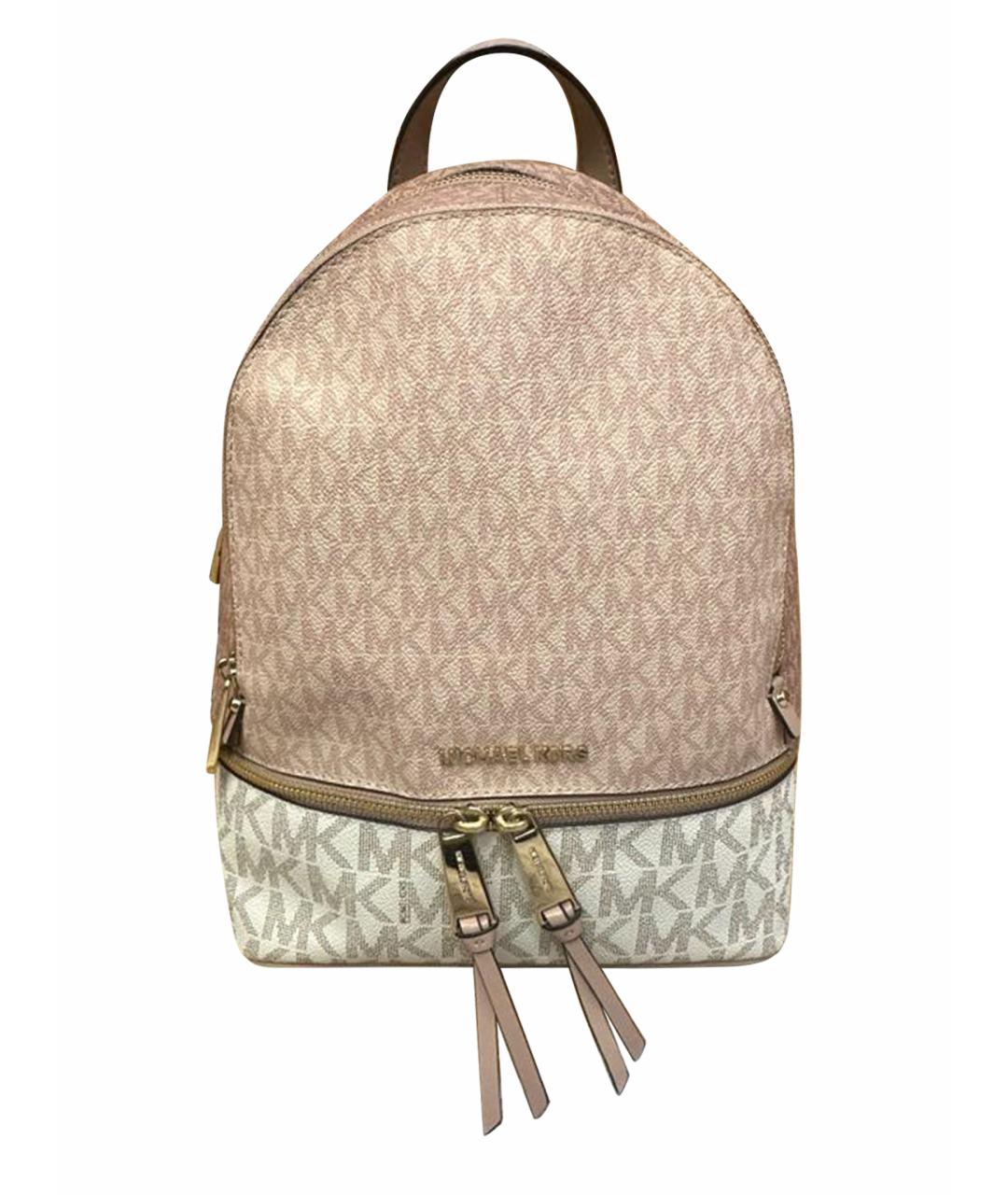 MICHAEL KORS Розовый кожаный рюкзак, фото 1