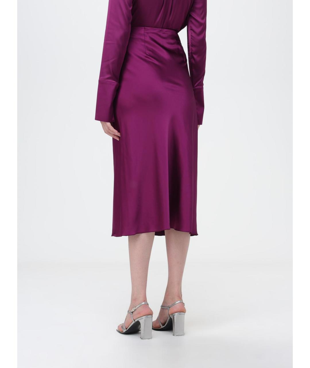 PATRIZIA PEPE Фиолетовая юбка миди, фото 2
