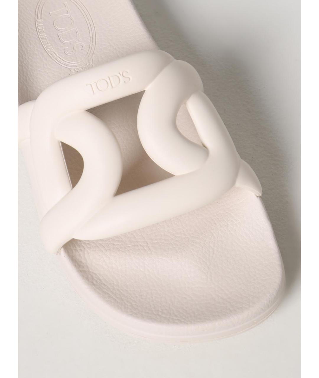 TOD'S Белые синтетические сандалии, фото 4