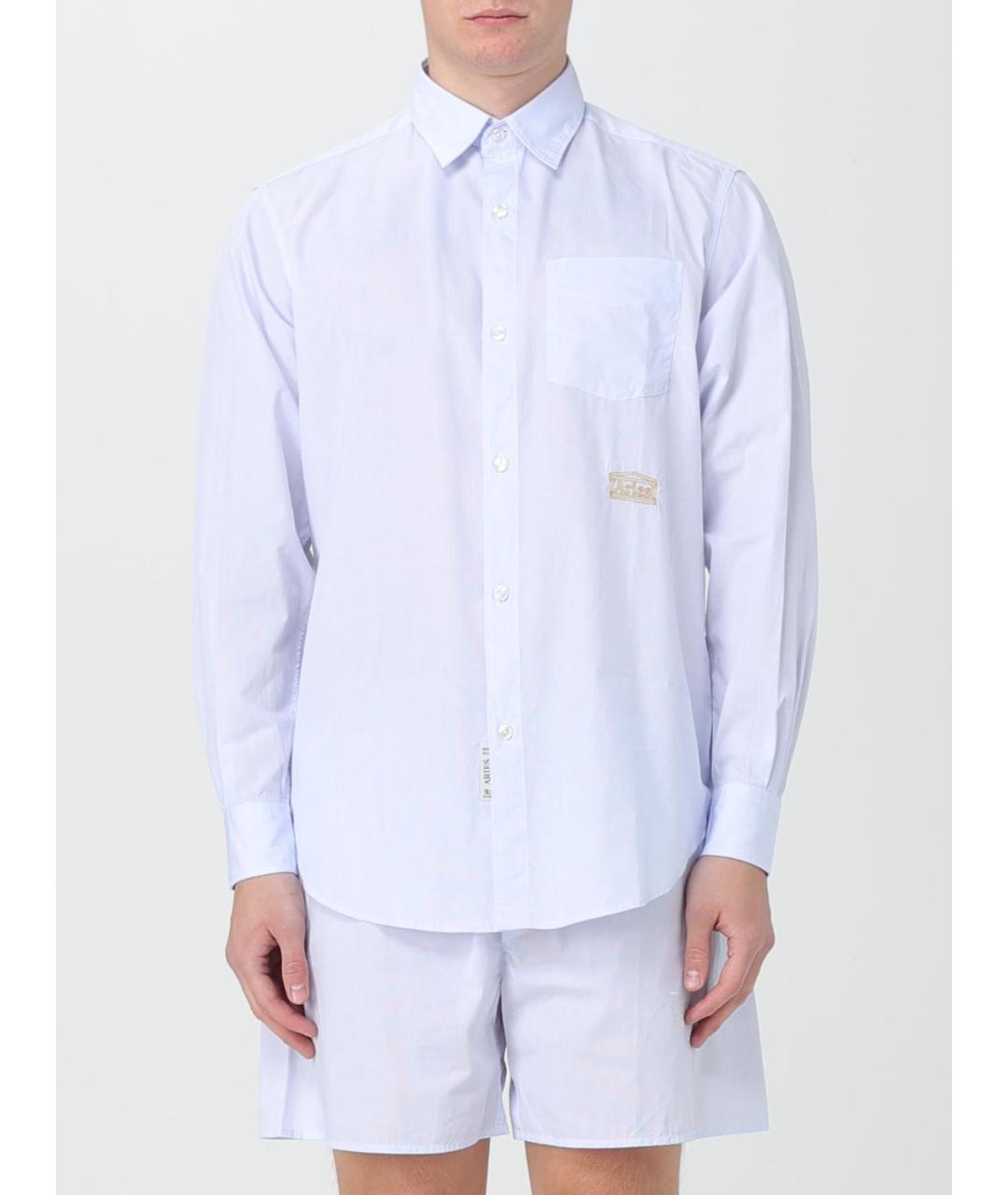 ARIES Голубая хлопковая кэжуал рубашка, фото 5