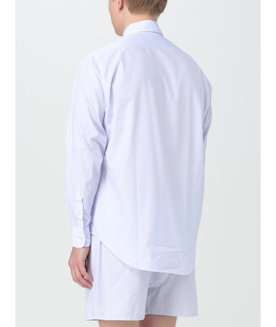 ARIES Голубая хлопковая кэжуал рубашка, фото 3