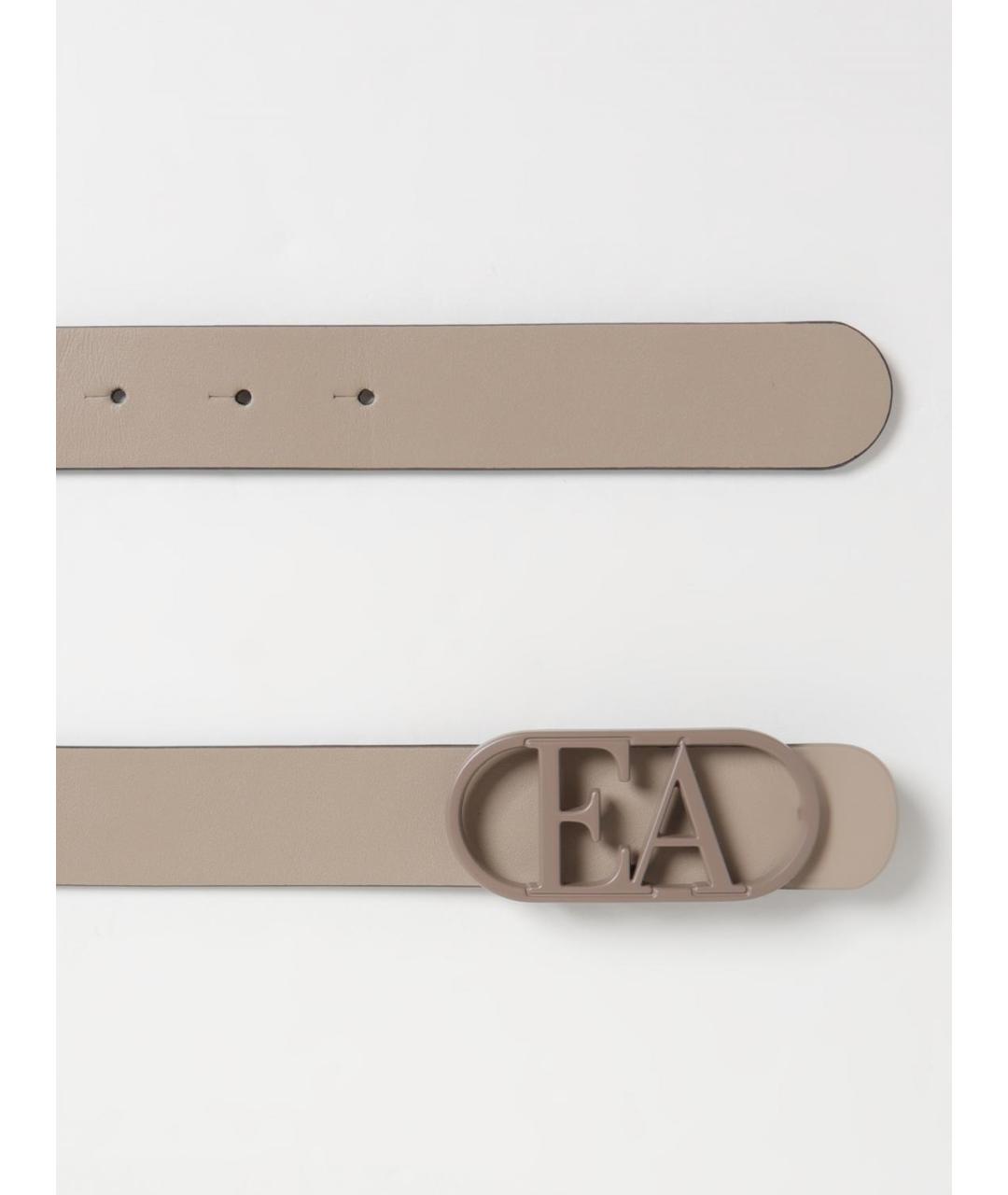 EMPORIO ARMANI Серый кожаный ремень, фото 3