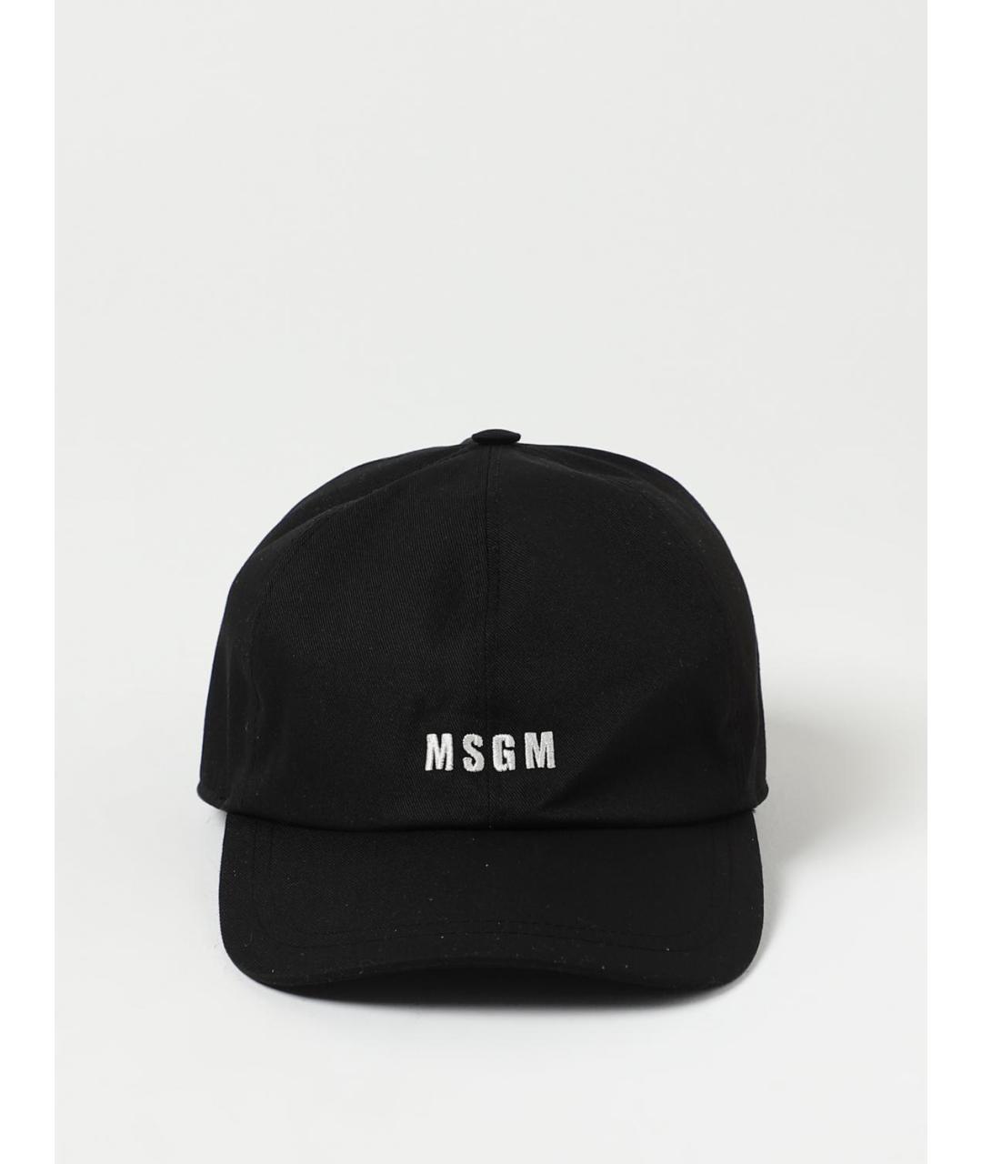 MSGM Черная хлопковая кепка/бейсболка, фото 2