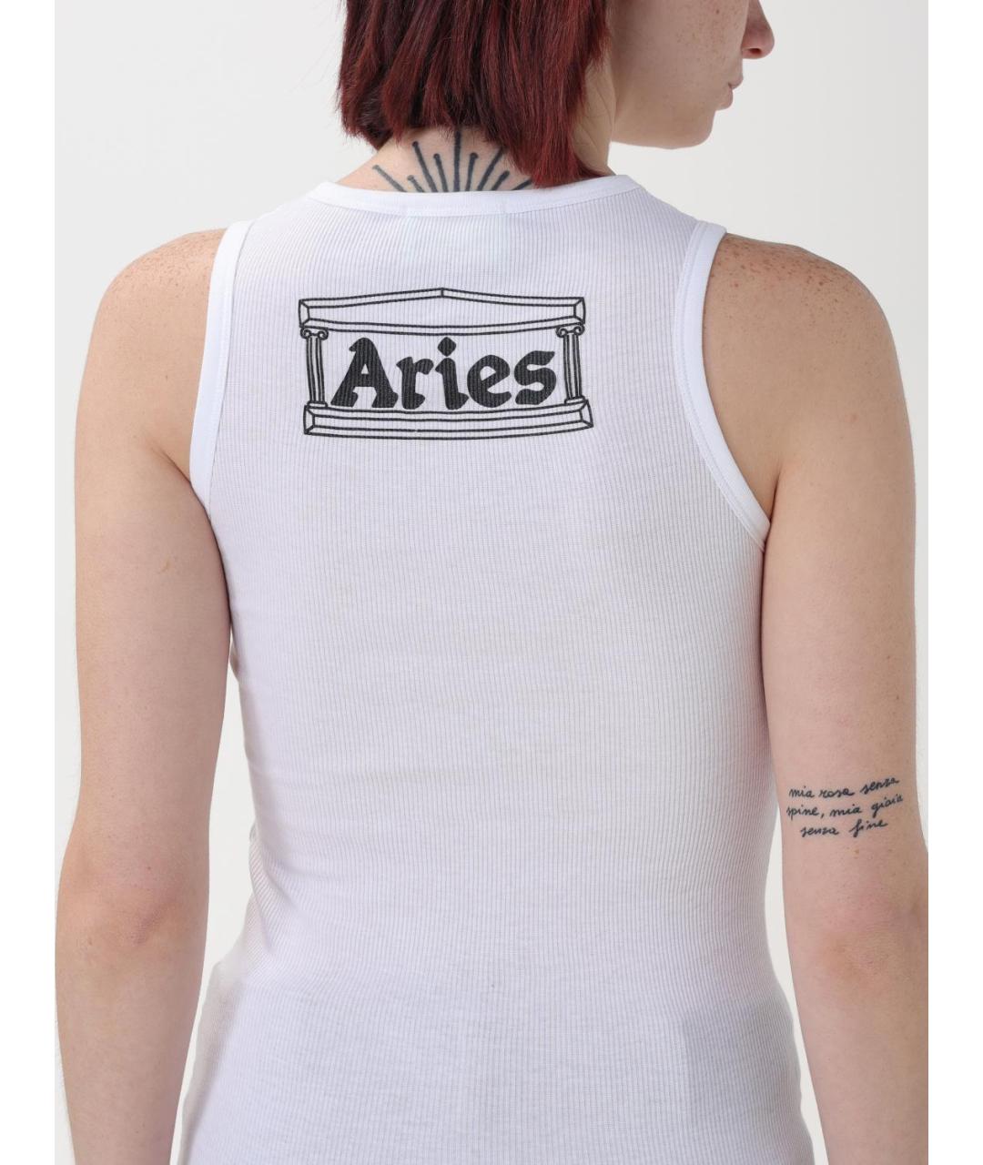 ARIES Белая майка, фото 4