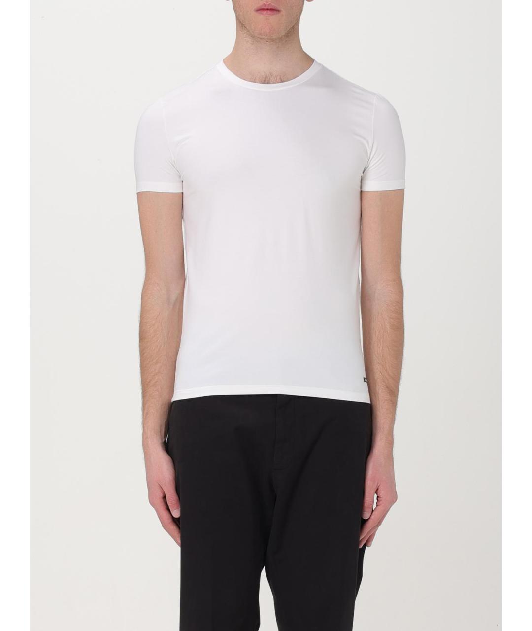 ZEGNA Белая хлопковая футболка, фото 5