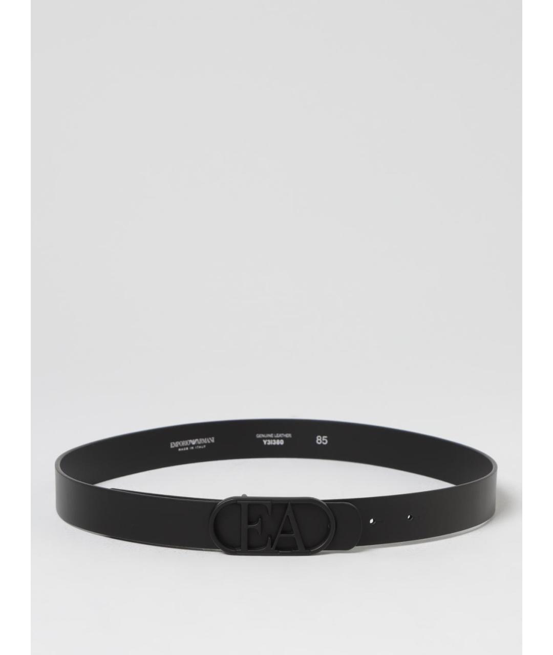 EMPORIO ARMANI Черный кожаный ремень, фото 4