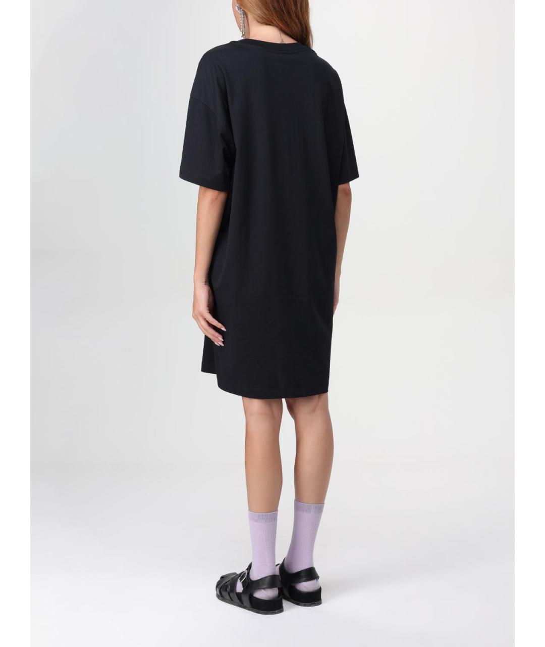 MOSCHINO JEANS Черное хлопковое повседневное платье, фото 2