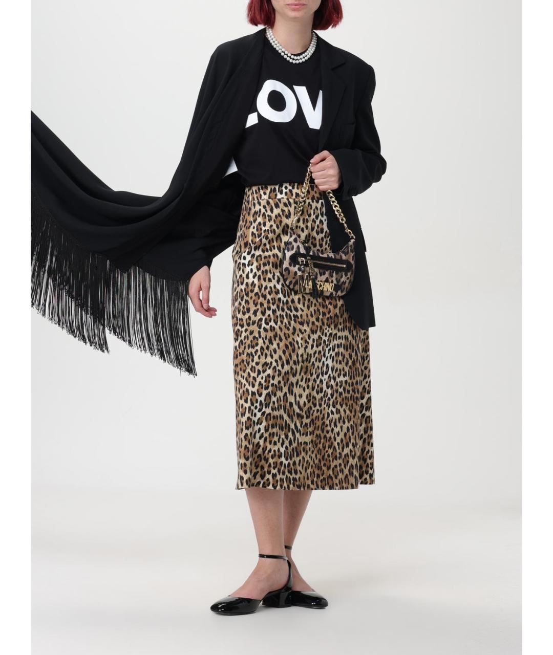 MOSCHINO Черная хлопковая футболка, фото 2