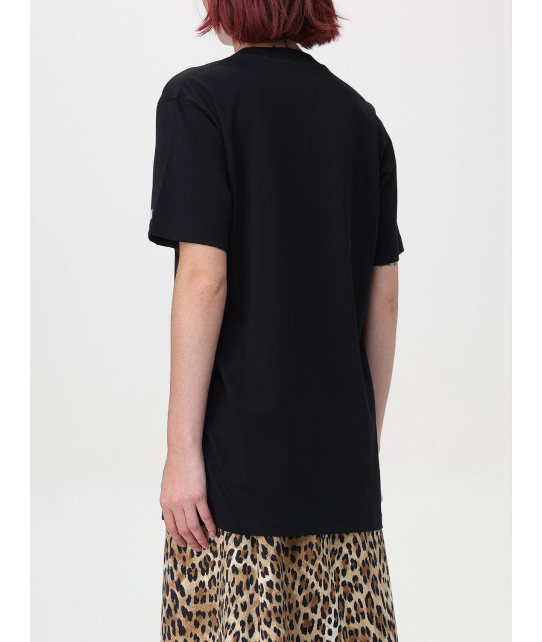 MOSCHINO Черная хлопковая футболка, фото 3